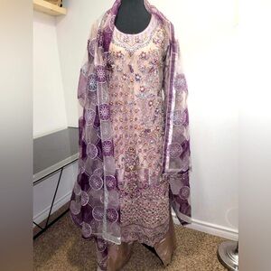 lavander and purple shalwar kameez